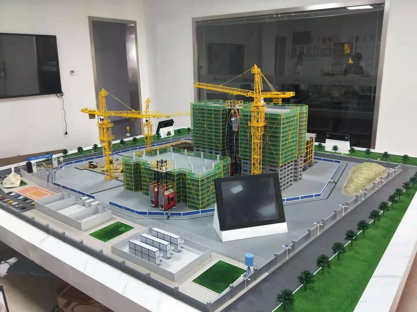 吉安县建筑施工场景模型